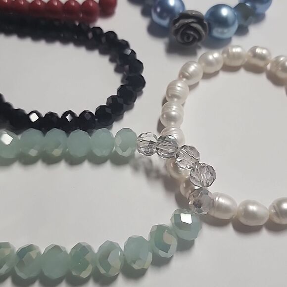 Elegant Multi-Color Beaded Bracelet Set - Picture 5 of 5
